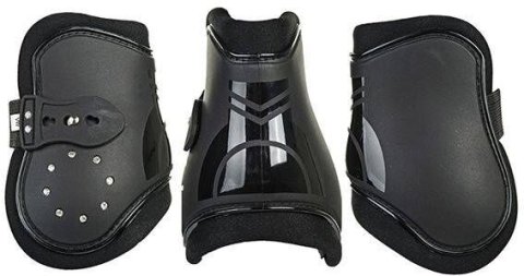 HKM Diamond Tendon & Fetlock Boots Set Black Cob/Full – Crystals – New With Tags