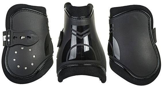 HKM Diamond Tendon & Fetlock Boots Set Black Cob/Full – Crystals – New With Tags