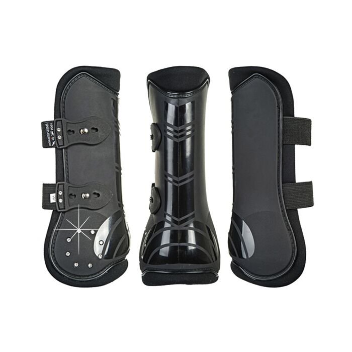 HKM Diamond Tendon & Fetlock Boots Set Black Cob/Full – Crystals – New With Tags